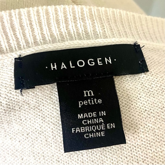 Preowned White Halogen sweater Medium Petite - Picture 3 of 4